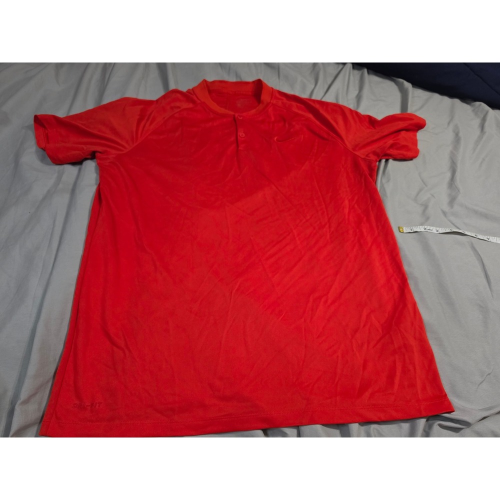 Nike Dri-FIT Blade Collar Polo Shirt Mens XL Red Short Sleeve Golf 929142-634